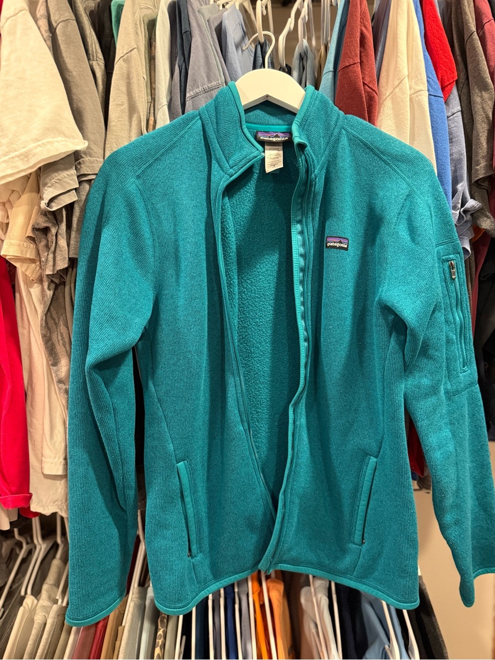 Patagonia Teal Zip-Up Fleece Jacket